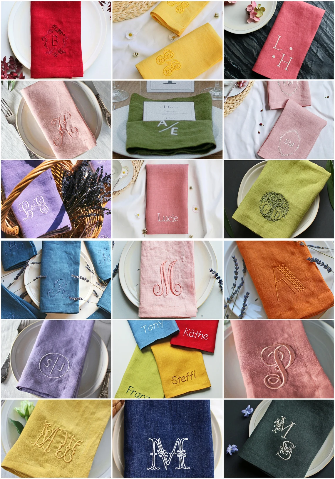 Personalized Embroidered Napkin image 3